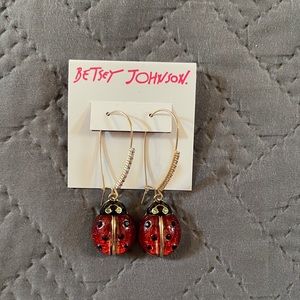 Betsey Johnson Lady Bug Earrings NWT